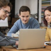 Students learning Kubernetes during DevOps class
