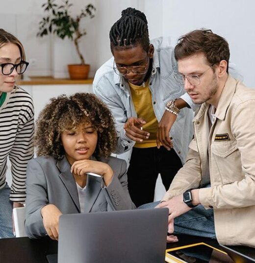 Student attending technical course at coaching center